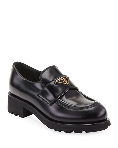 black chunky prada shoes